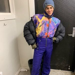 retro ski suit